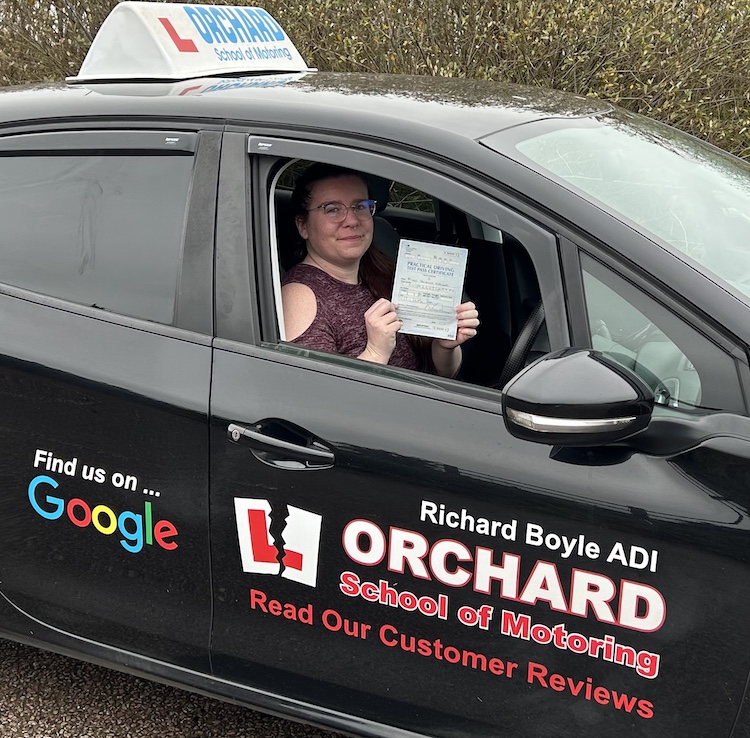 Nicole Stanhope, Bugle, St Austell, customer review for Orchard School of Motoring